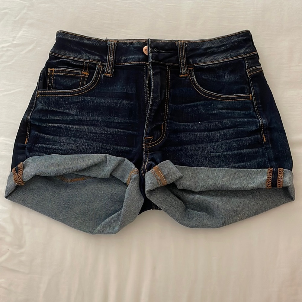American Eagle, Hi-Rise Shortie, Denim, Shorts, Size: 0